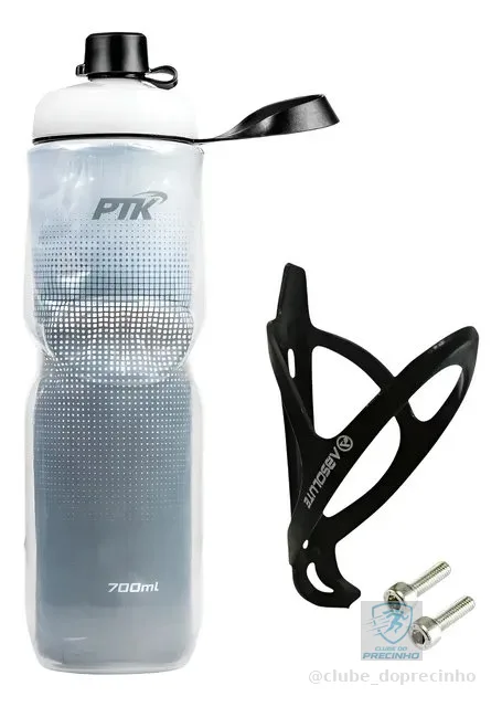 Garrafa Caramanhola Térmica P/ Bicicleta 700ml C/ Suporte Ab