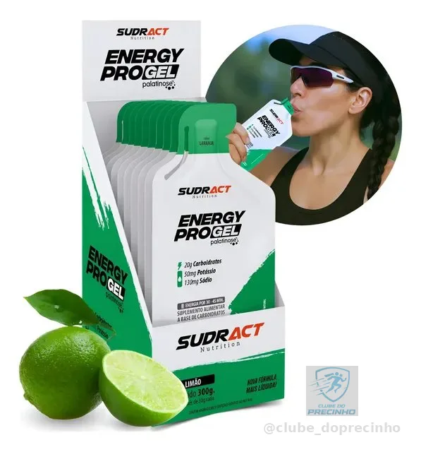 Energy Pro Sudract Gel De Carboidrato  10 Sachês 30g Sabores
