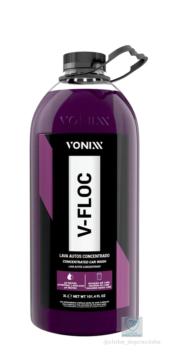 vonixx Shampoo Automotivo Concentrado 1:400 V-floc 3 Litros