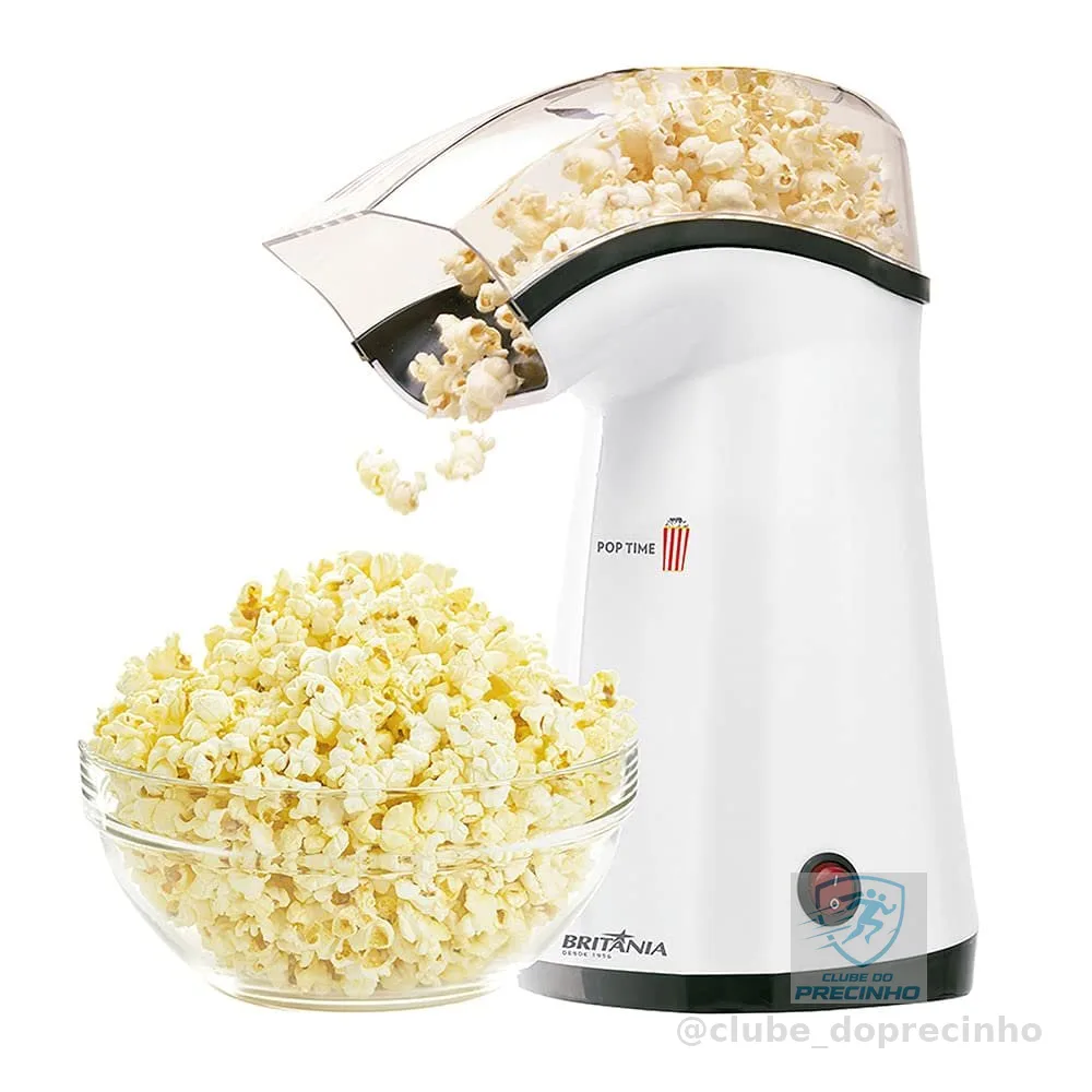 Britânia Pipoqueira, Pop Time, Branco, 127V, 62551001 Plástico e Metal