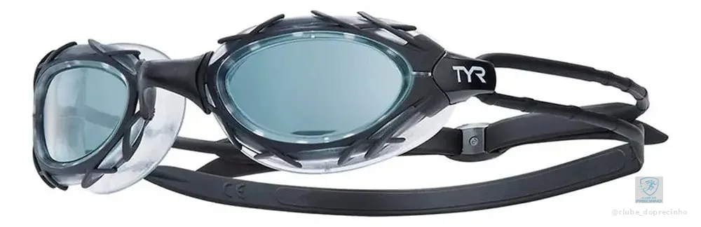 Óculos De Natação Adulto Nest Pro Lente Fumê Nano Fit Tyr Cor Preto