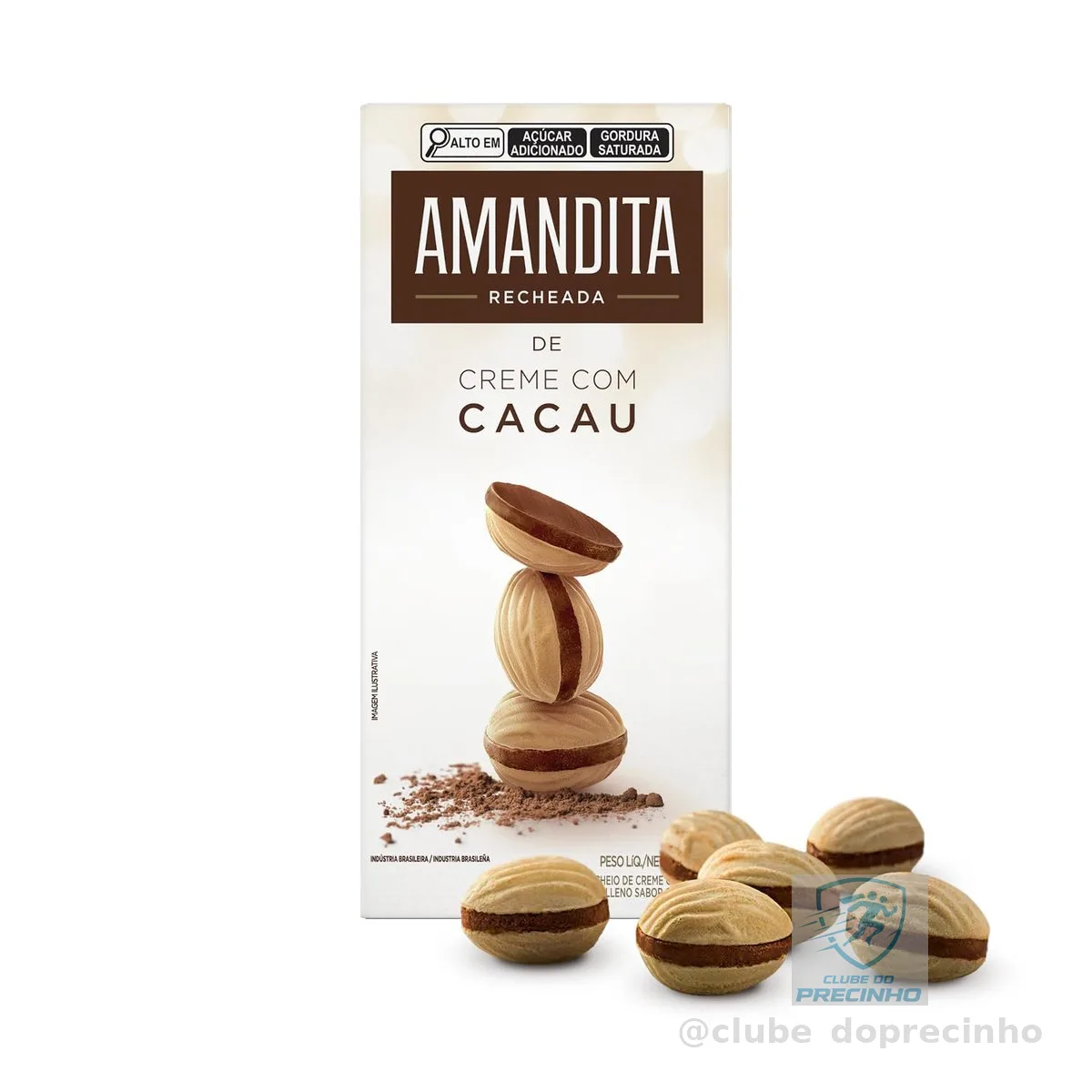 Lacta Amandita - Wafer Recheado Sabor Chocolate 200g