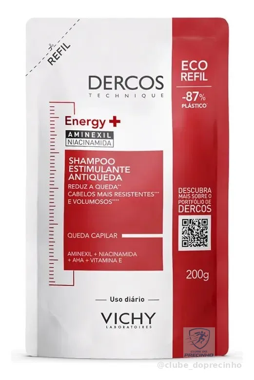 Shampoo Antiqueda Estimulante com Aminexil, Dercos Energy+ Vichy, 200g