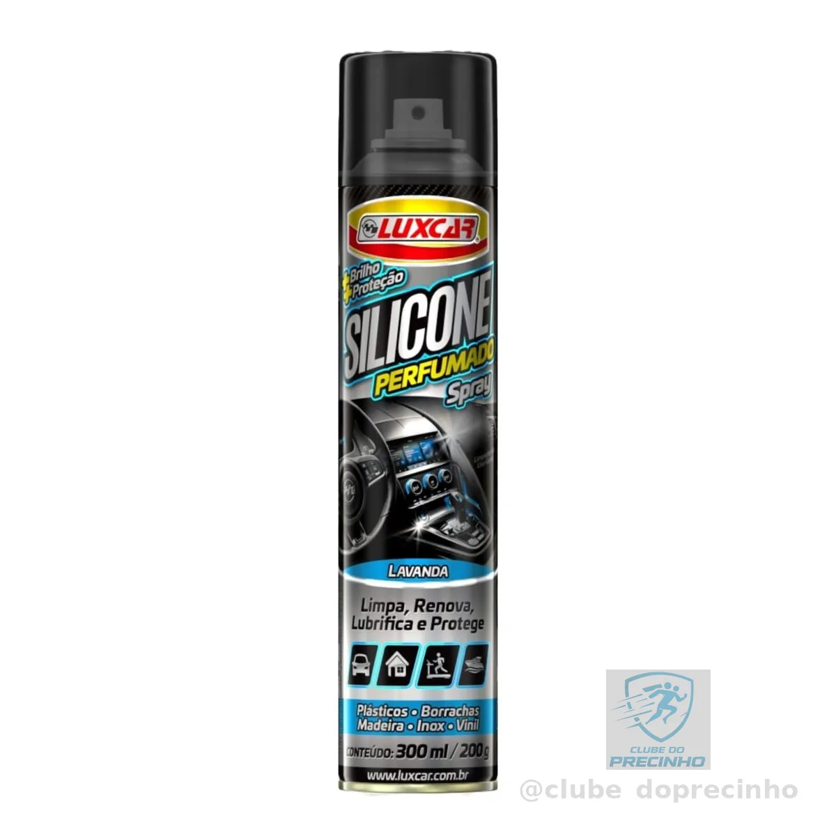 Luxcar Silicone Spray Lavanda 300 ml – Protetor e Lubrificante Perfumado