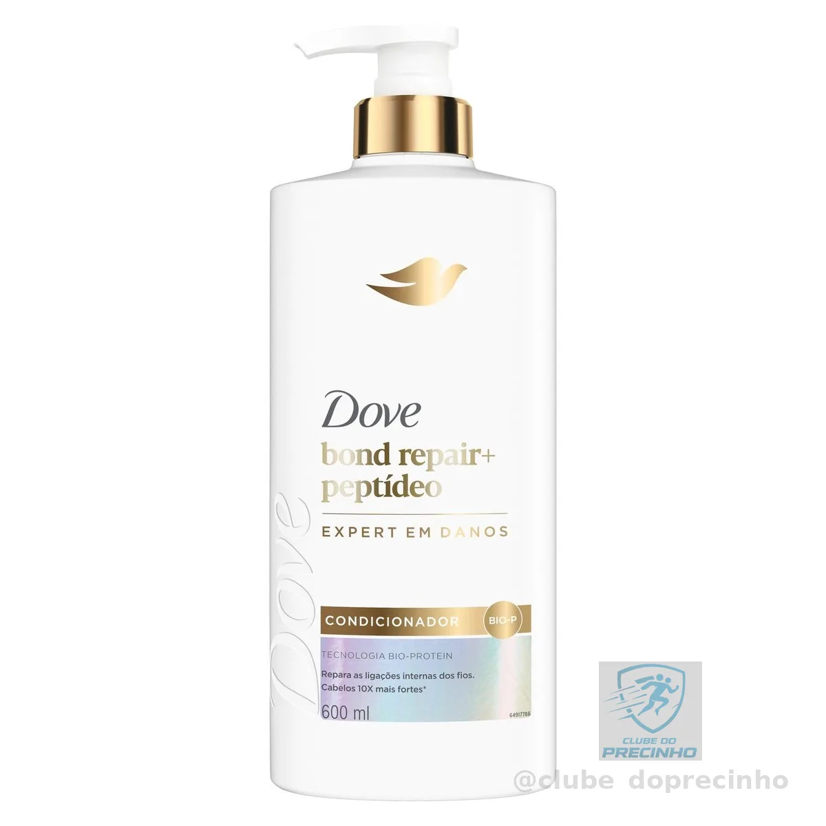 Dove Condicionador Bond Intense Repair + Peptídeo 600ml Pump