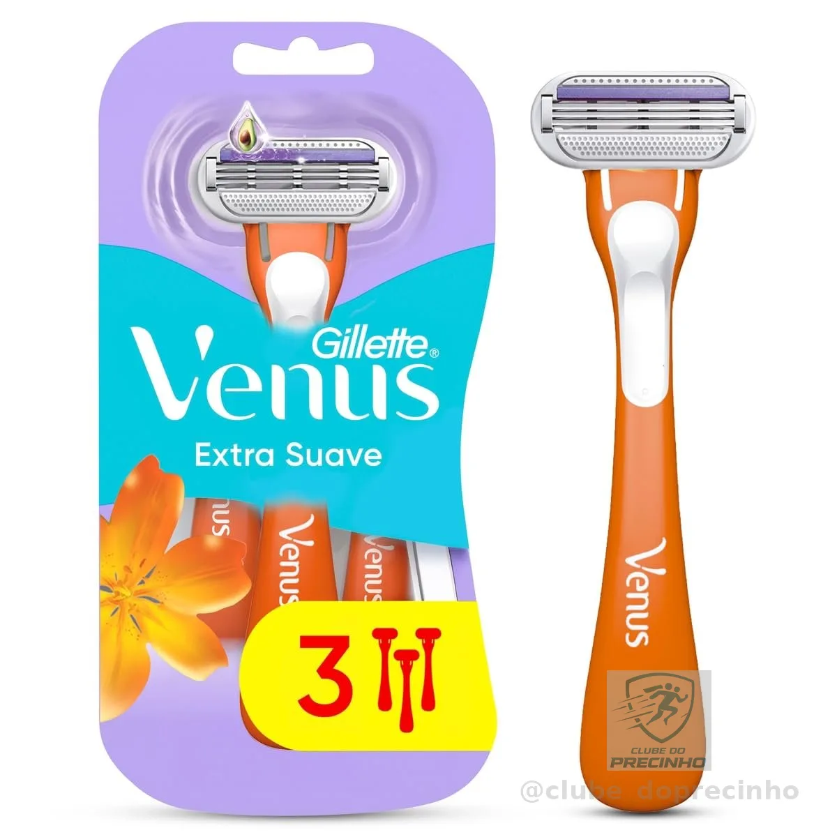 Gillette Venus Extra Suave Aparelho de Depilação Descartável, 3 Unidades