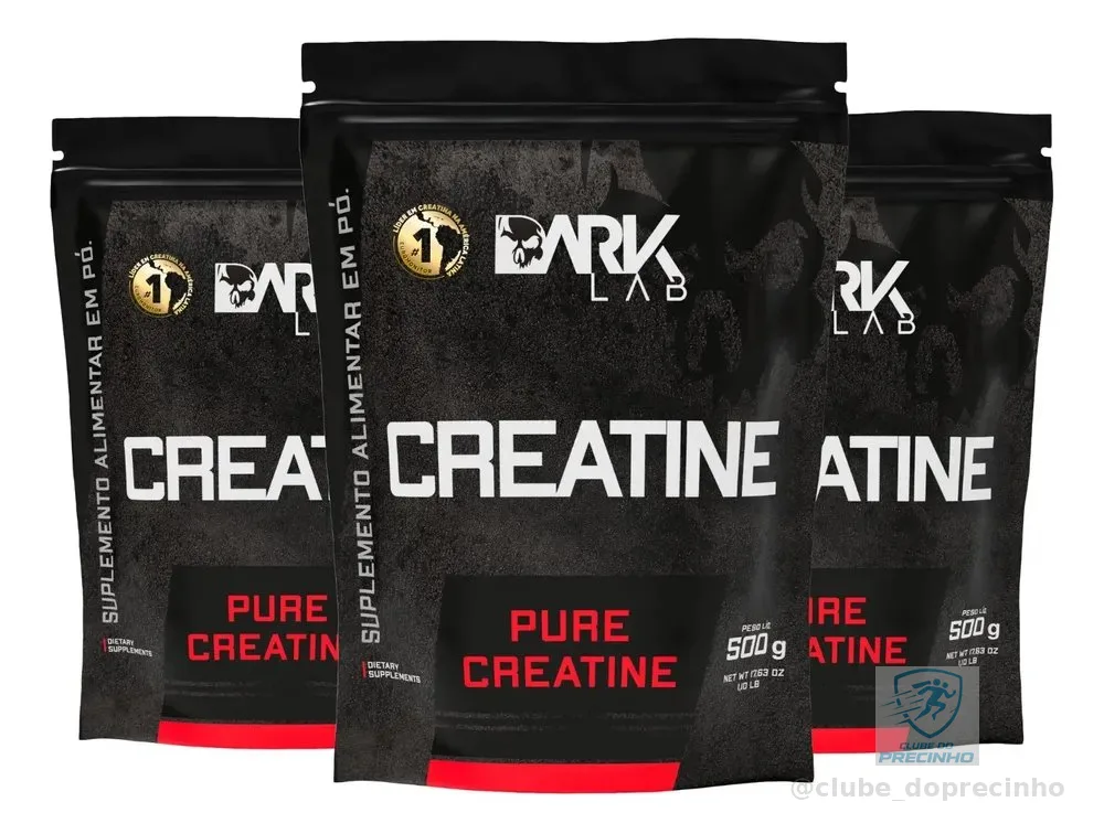 3x Creatina Monohidratada Pura 500g Dark Lab Unidade
