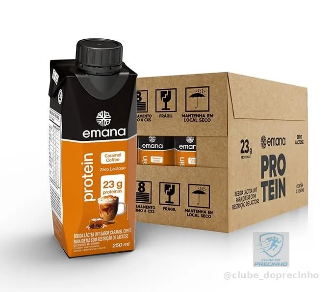 Emana Protein Bebida Proteica Sabor Caramel Coffee - 12 Unidades de 250ml