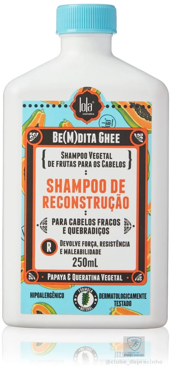 Shampoo Ghee De Reconstrução Mamão 250 ml, Lola Cosmetics