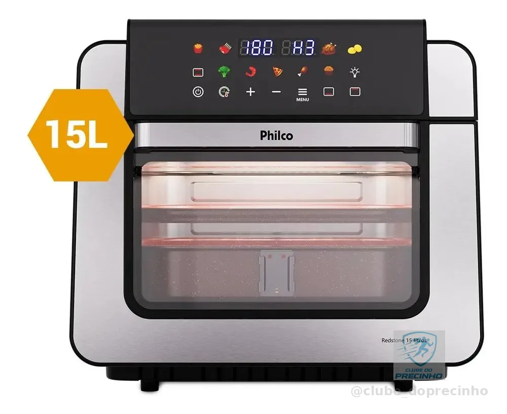 Air Fryer Oven Paf15b 15l Dupla Resistência Philco Preto