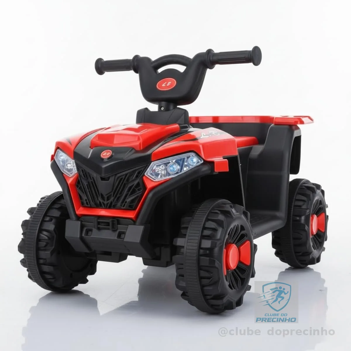 Mini Quadriciclo Elétrico Infantil Bateria 6v com Luz e Som Música (Vermelho)