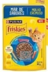 PURINA FRISKIES® Ração Úmida para Gatos Adultos Mar de Sabores 80g - 15 unidades