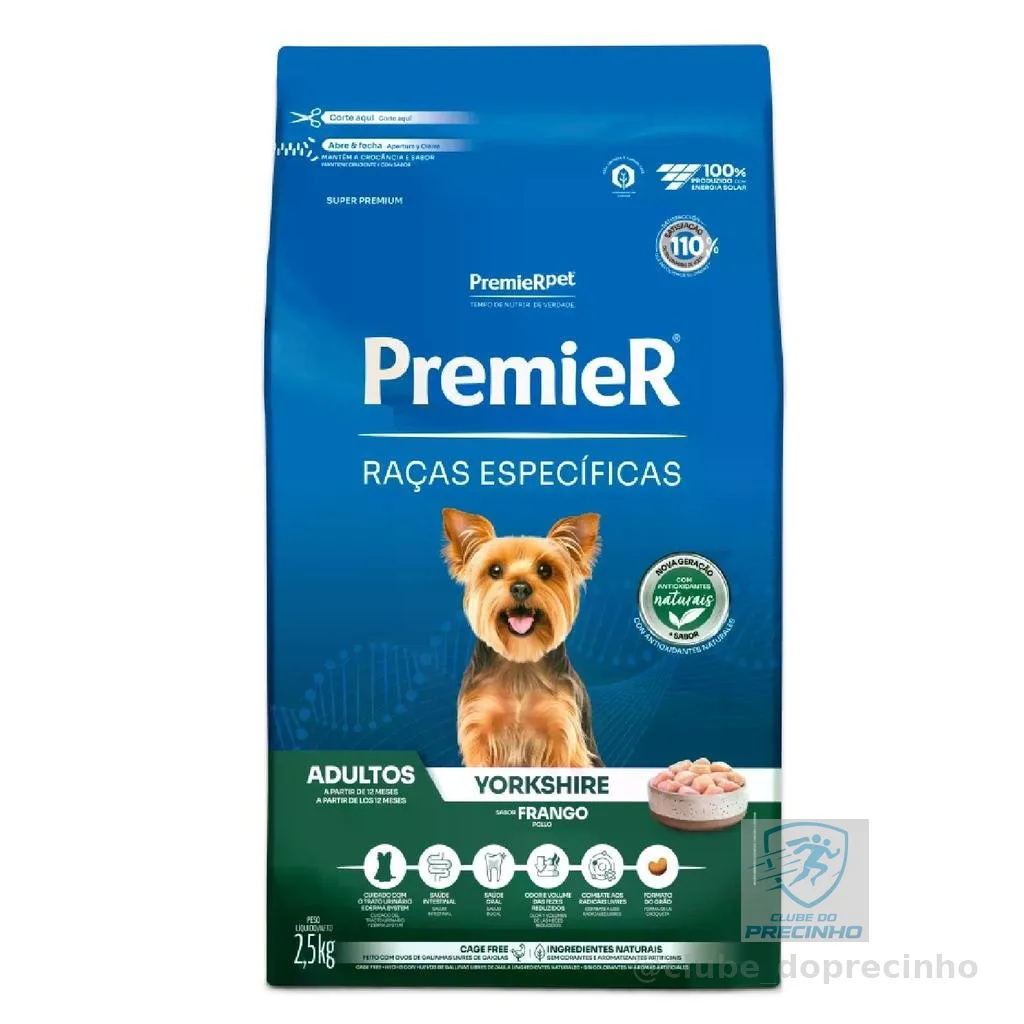 Ração Premier Raças Específicas Yorkshire Cães Adultos 2,5kg