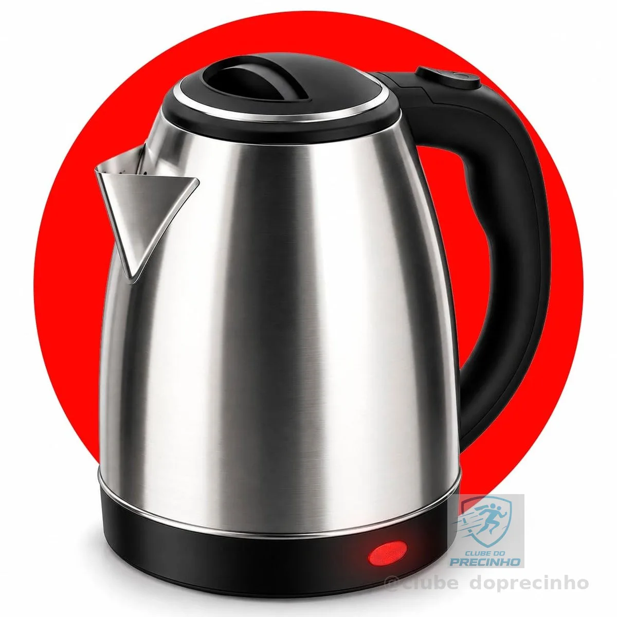 Chaleira Elétrica 2 Litros Inox Cor Aço 220v | Desligamento Automático, Aquecimento Rápido, Segura, Café Chá, Fácil Abertura, Premium
