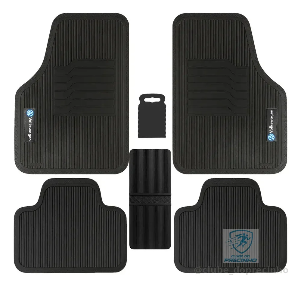 Jogo Tapete Personalizado Carro Borracha Volkswagen Bordado 5 Peças Gol G4 2006 A 2013