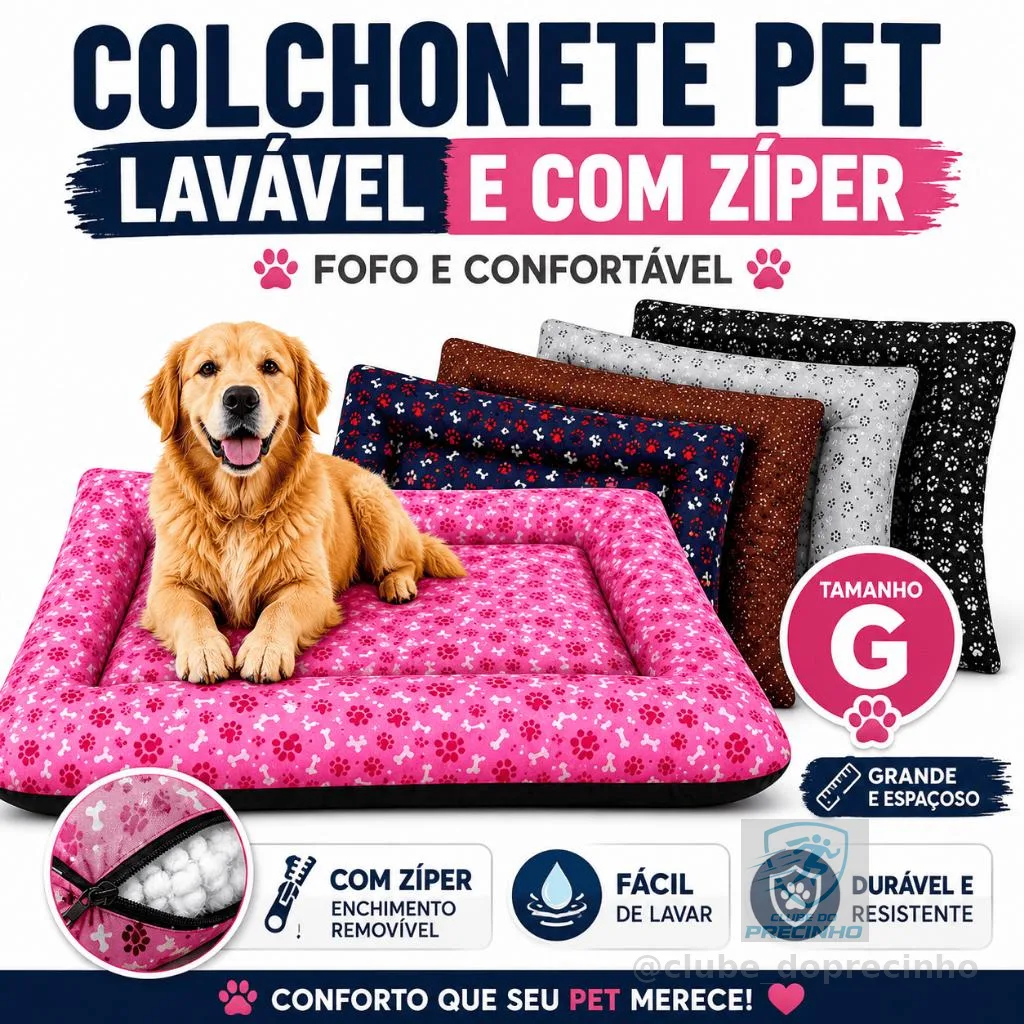 Cama Colchonete Colchão para pet Cachorro Gato Grande Medio Pequeno