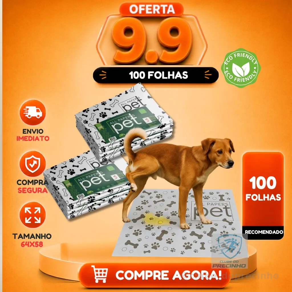 Kit Jornal Pet Higiênico 50/100/150/200 Folhas de alta Absorção - tamanho gigante