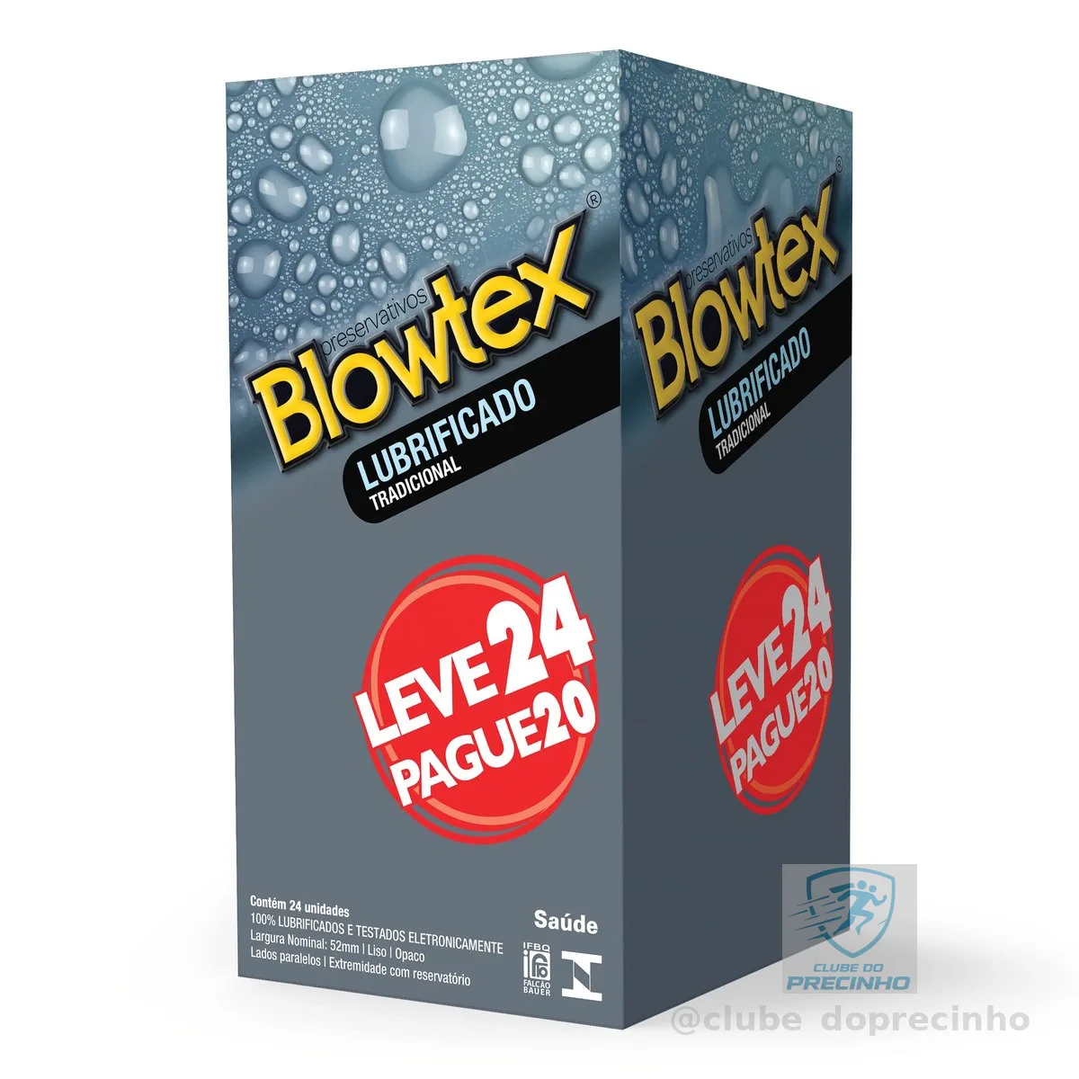 Blowtex Lubrificado Leve 24 Pague 20 unidades