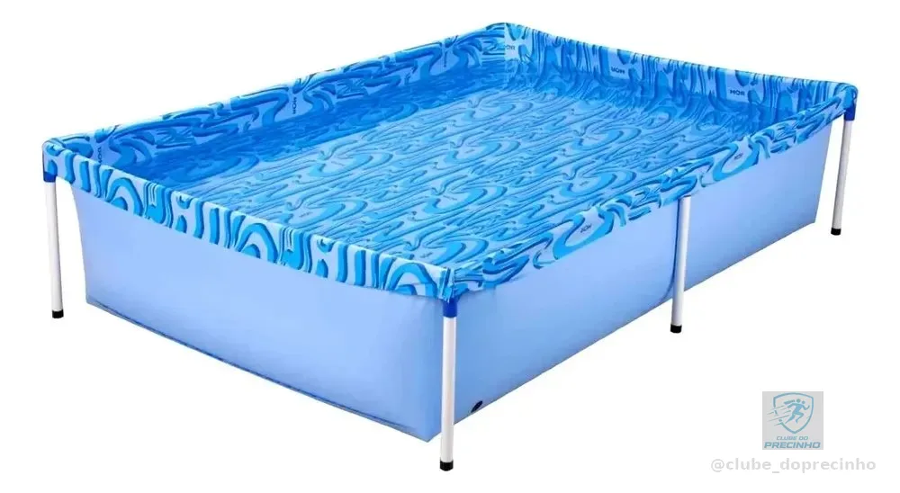 Piscina Estrutural Retangular Mor Com Capacidade 1000 Litros Azul