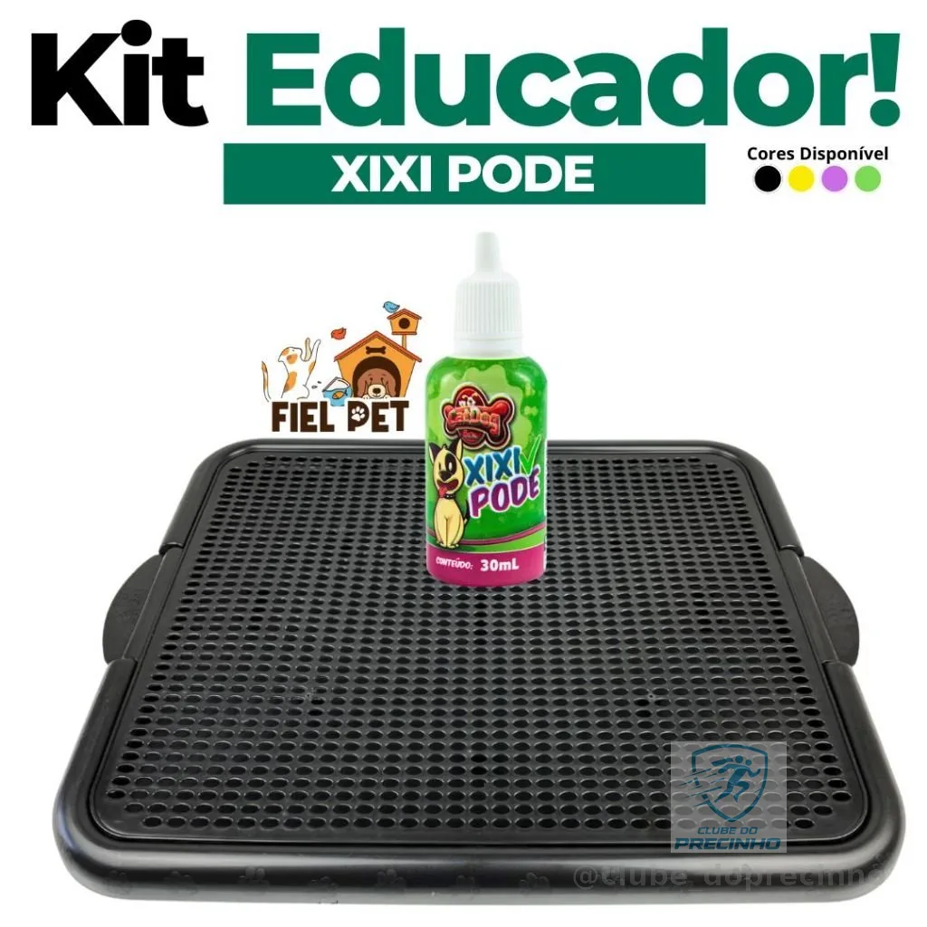 KIT Sanitário Tapete Higiênico Grande Para Cachorro + Educador Xixi Pode 30ml Cat Dog Pet Cães