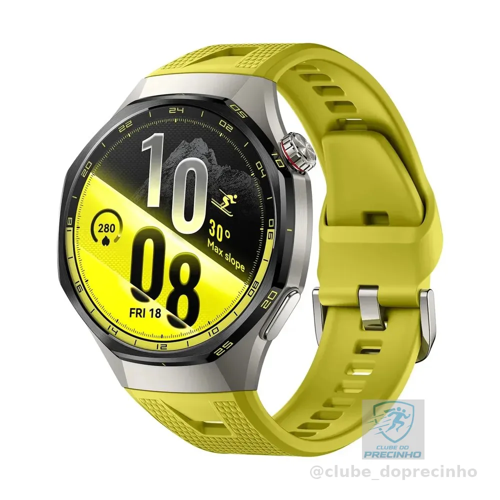 HUAWEI WATCH GT 7 Pro 46mm Smart Watch, Bateria de até 21 dias, Caixa em liga de titânio e bisel em cerâmica nano-tech, ECG, Monitoramento da Frequência Cardíaca, Golfe, Ciclismo, Amarelo