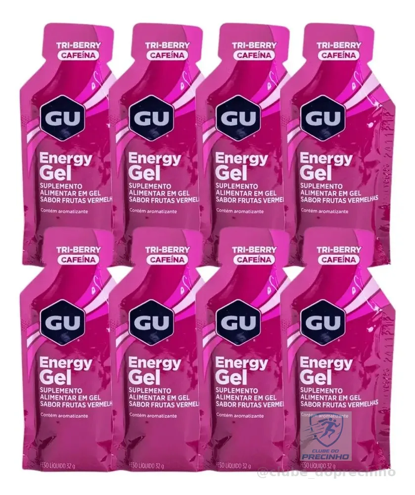 Gu Energy Gel Carbo Kit 8un Em Sachê Sabor Triberry Corredor Triberry