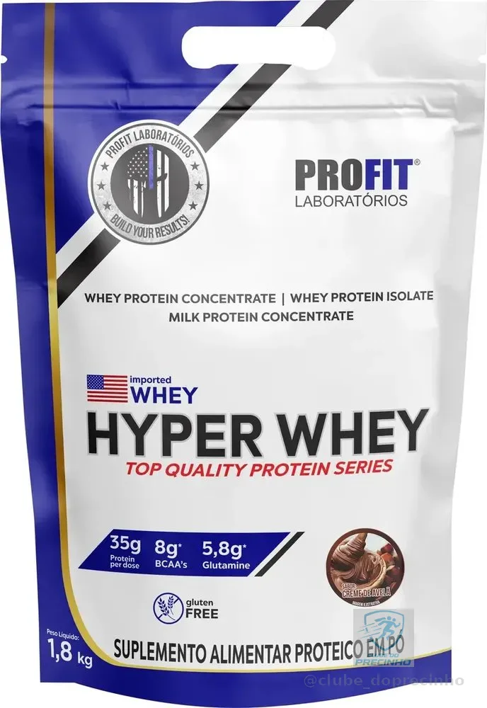 Whey Protein Hyper Whey 1,8kg Creme De Avelã - Profit Laboratórios