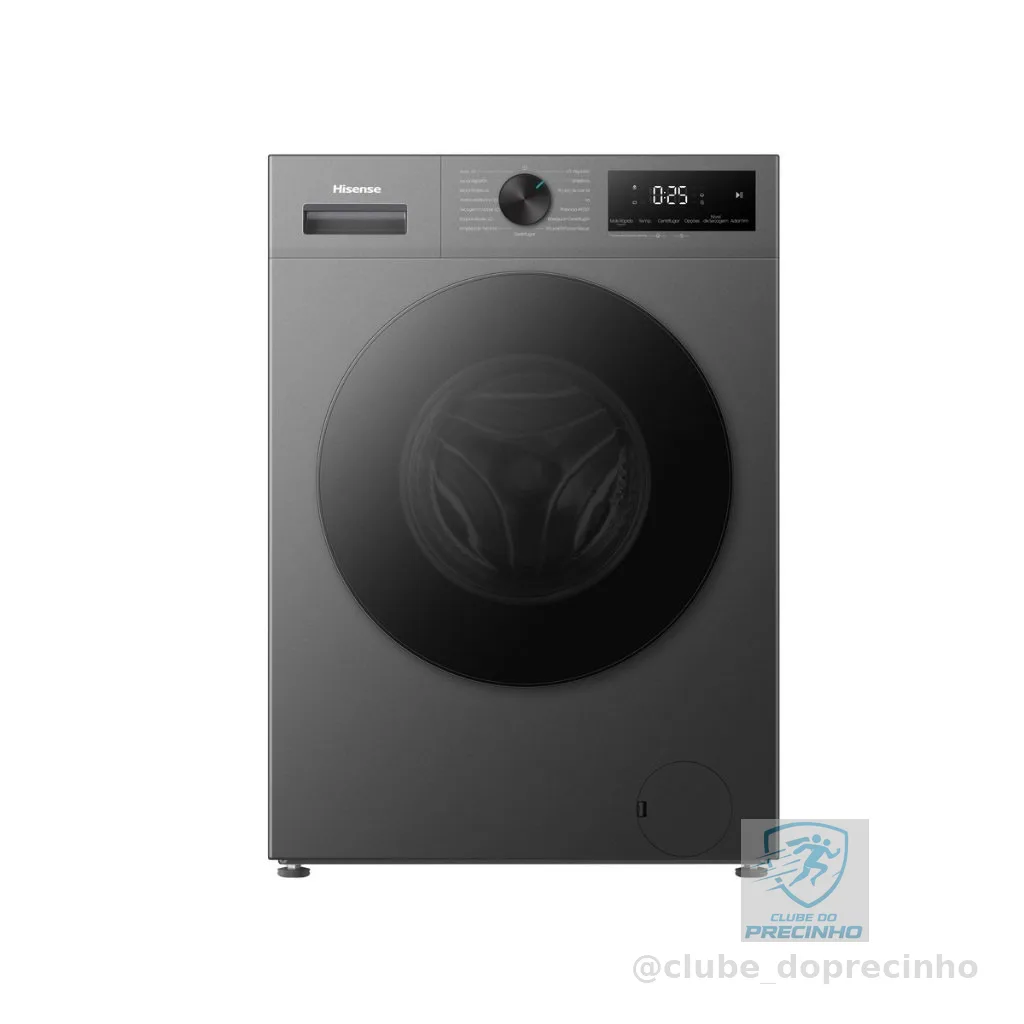 Lava e Seca Hisense 11kg Wd1i11 Compacta Fit e Função Steam Inverter Titânio
