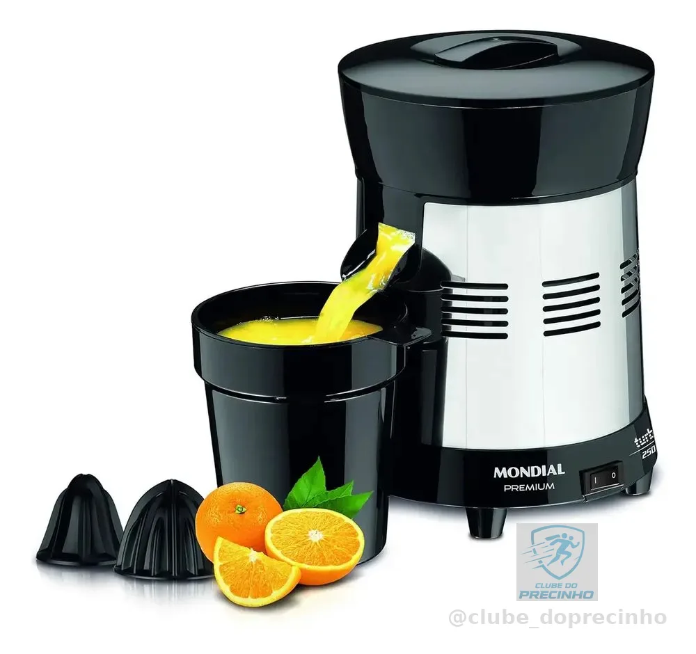 Extrator De Frutas Mondial Turbo Premium Preto 250w Bivolt Preto