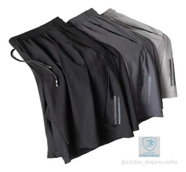 Kit 3 Bermuda Masculina Importada Seda  Secagem Rápida