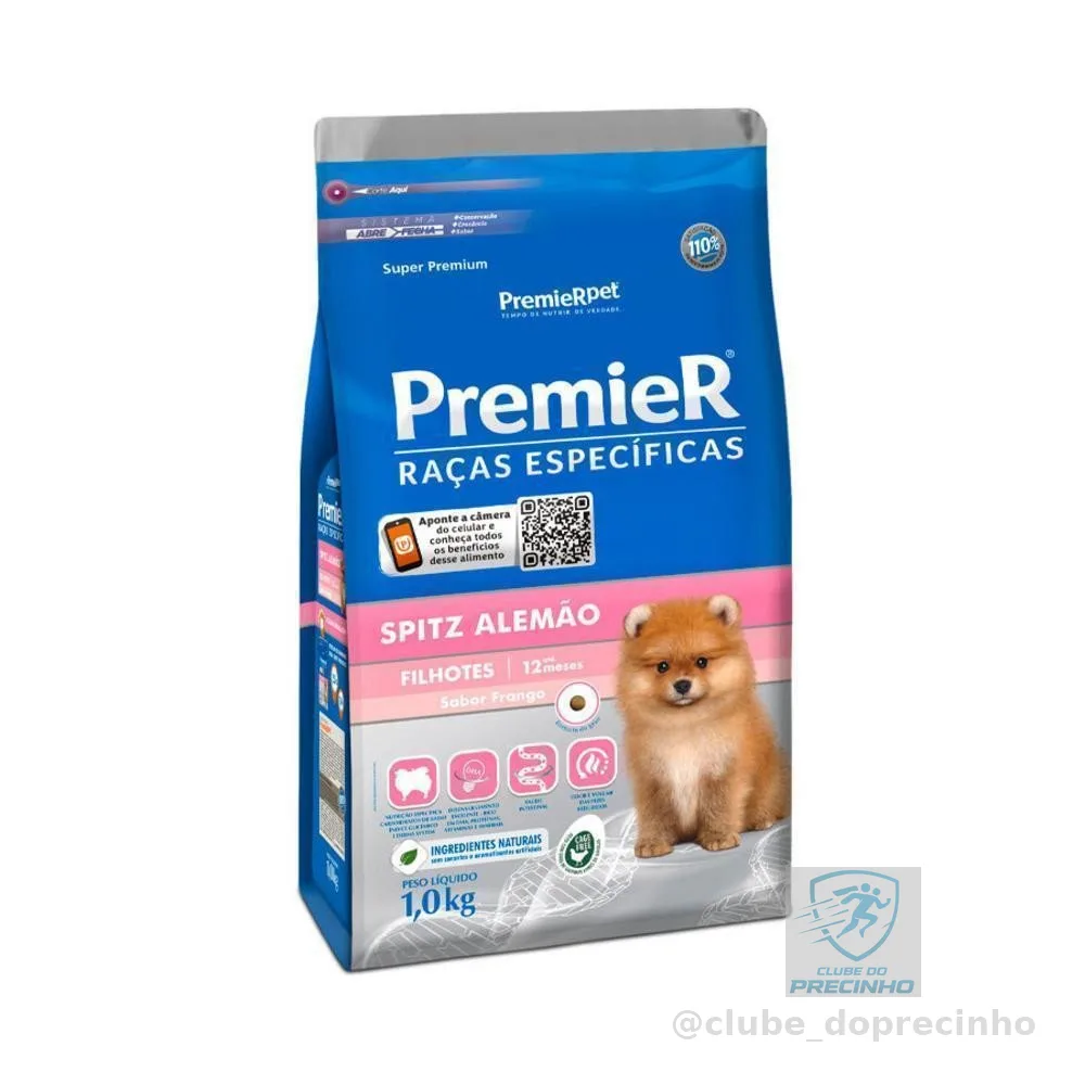 Ração para Cães Raças Específicas Filhotes Spitz Alemão Premier Pet 1Kg