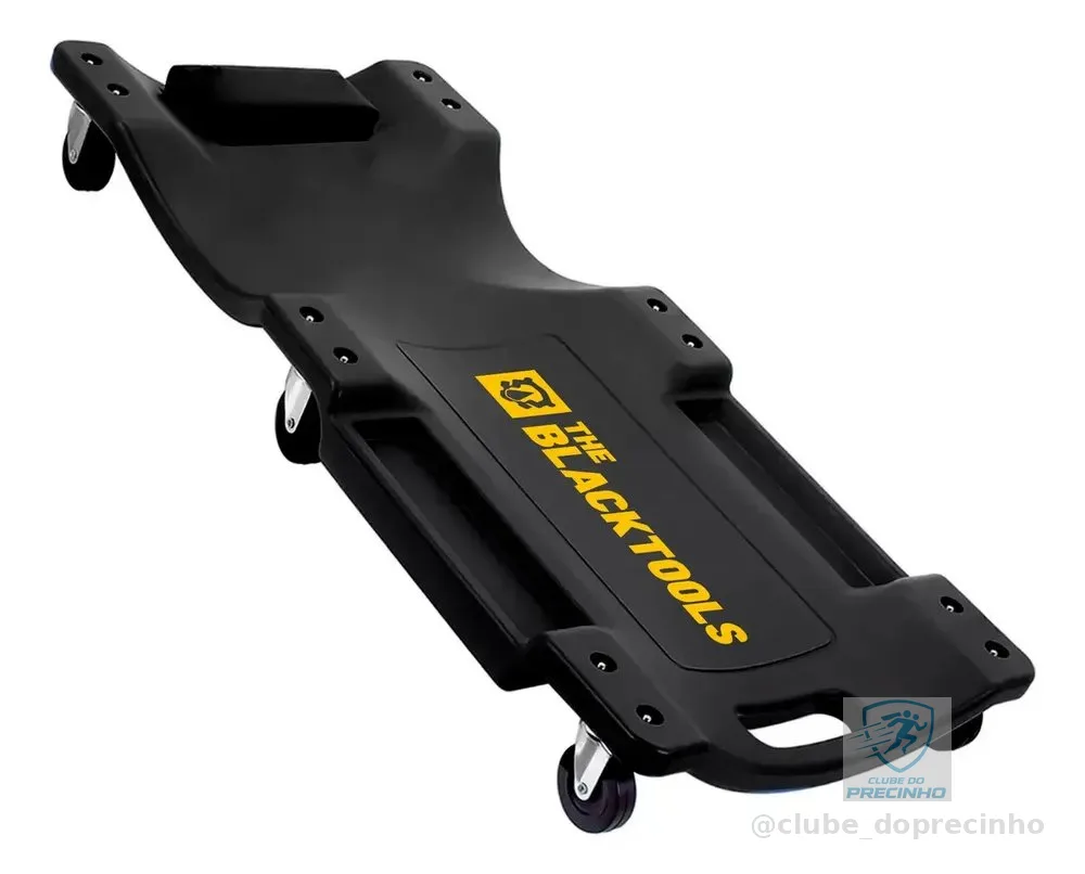 Carrinho Tipo Esteira Para Mecânico Profissional Com Encosto BTE2000 The Black Tools
