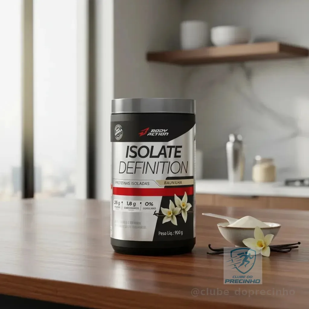 Proteína Bodyaction Tradicional Isolate Definition em pó sabor Baunilha x 900g
