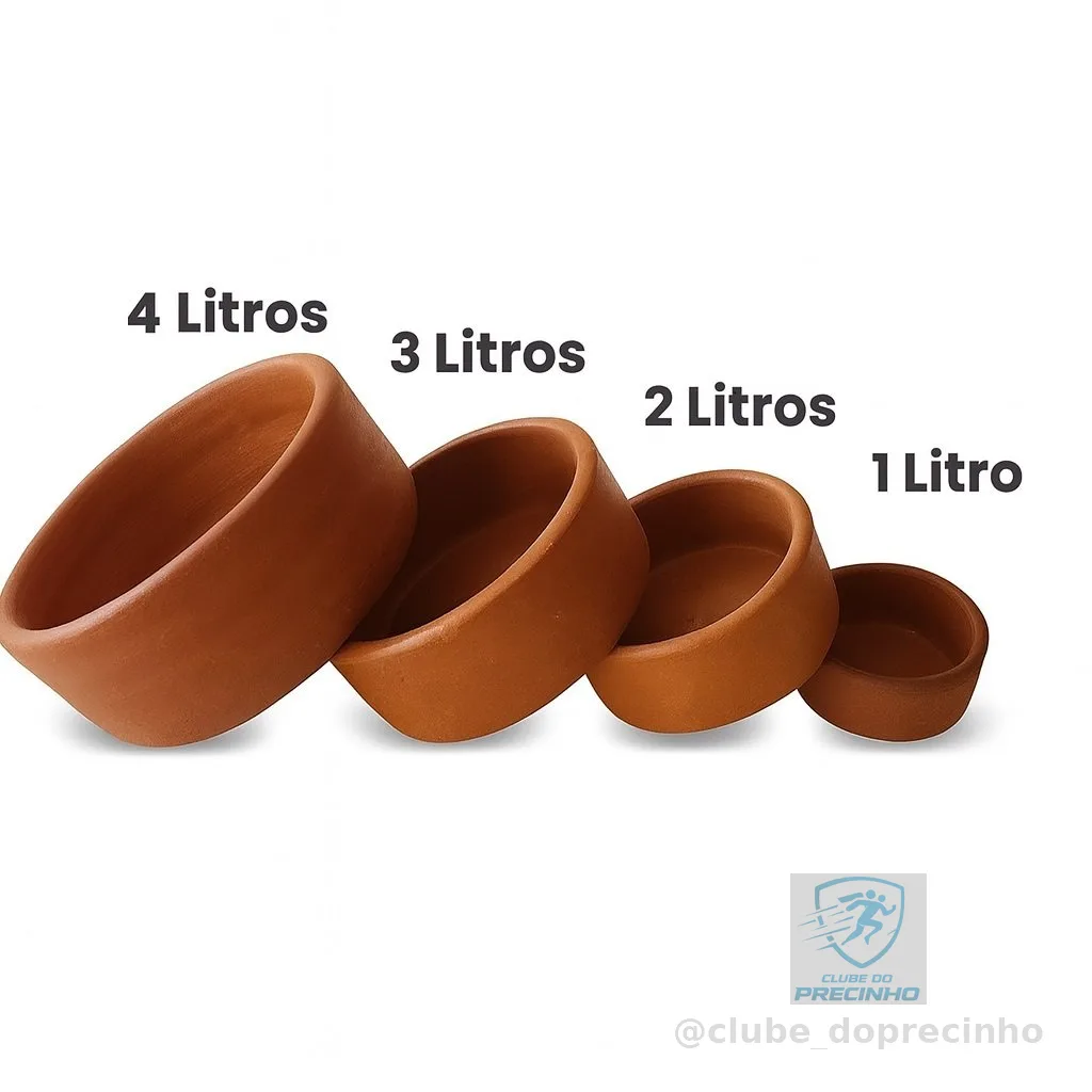 Bebedouro e Comedouro de Barro Natural para Cães Gatos Coelho 1L 2L 3L 4L Mantém Água Fresca Barato