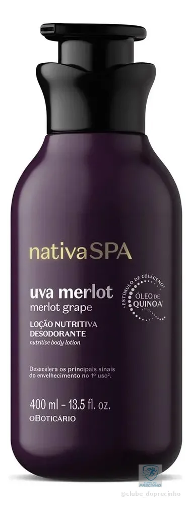O Boticário Nativa Spa Loção Corporal Uva Merlot 400ml