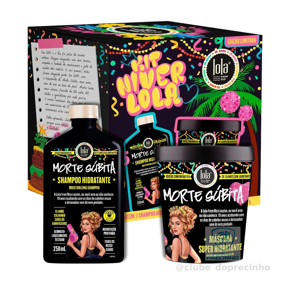Kit Morte Súbita - Shampoo e Máscara - Edição comemorativa - Lola From Rio
