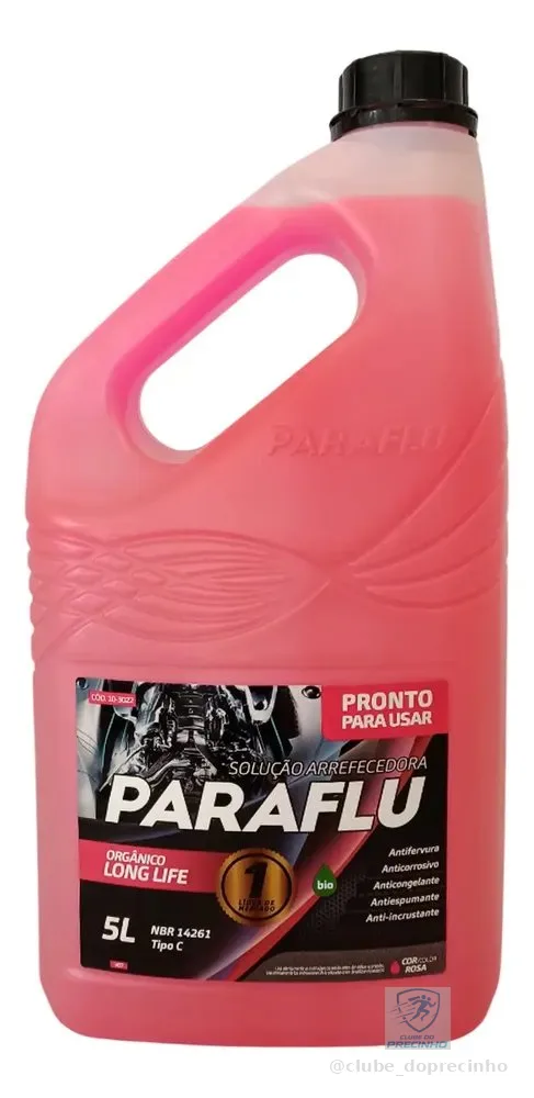 5l Aditivo Radiador Pronto Para Uso Rosa Paraflu