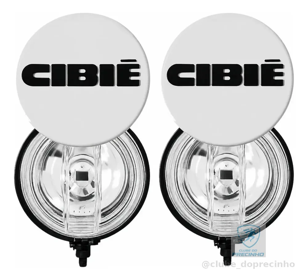 Par Farol De Milha Universal + Capas Cibie Gol Kombi Fusca Cristal
