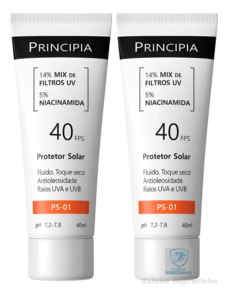 Principia Kit C/ 2 Protetor Solar Facial Ps-01 Fps 40