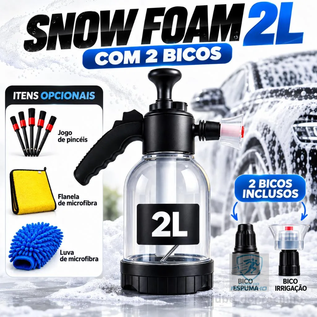 Snow Foam Puverizador Para Lavagem Automotiva Limpeza De Carro Moto Detalhamento