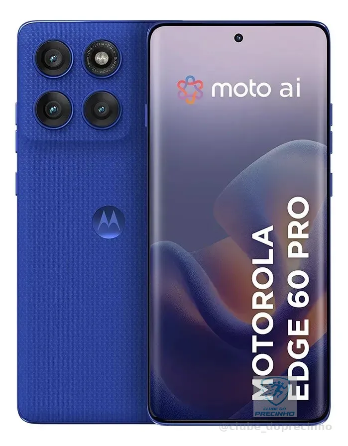 Smartphone Motorola Edge 60 Pro 5g - 256gb 12gb Ram+12gb Ram Boost, Tela Quad-curve Moto Ai 50mp Sony Camera Ultrarresistencia Militar Ip68 + Ip69 - Azul