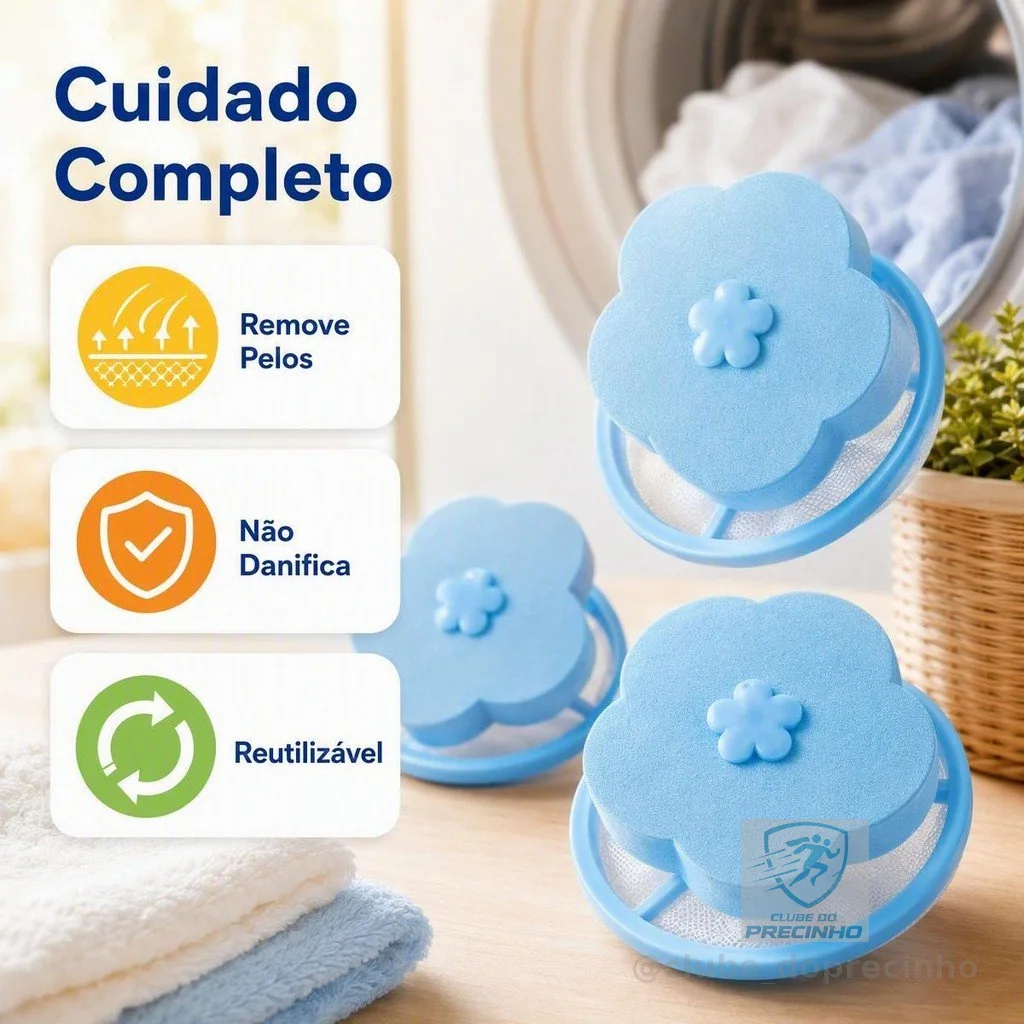 Kit C/3 Coletor Tira Pelos E Fiapos Flutuante Para Máquinas De Lavar Lavadoura Coletor De Pelos Filtro