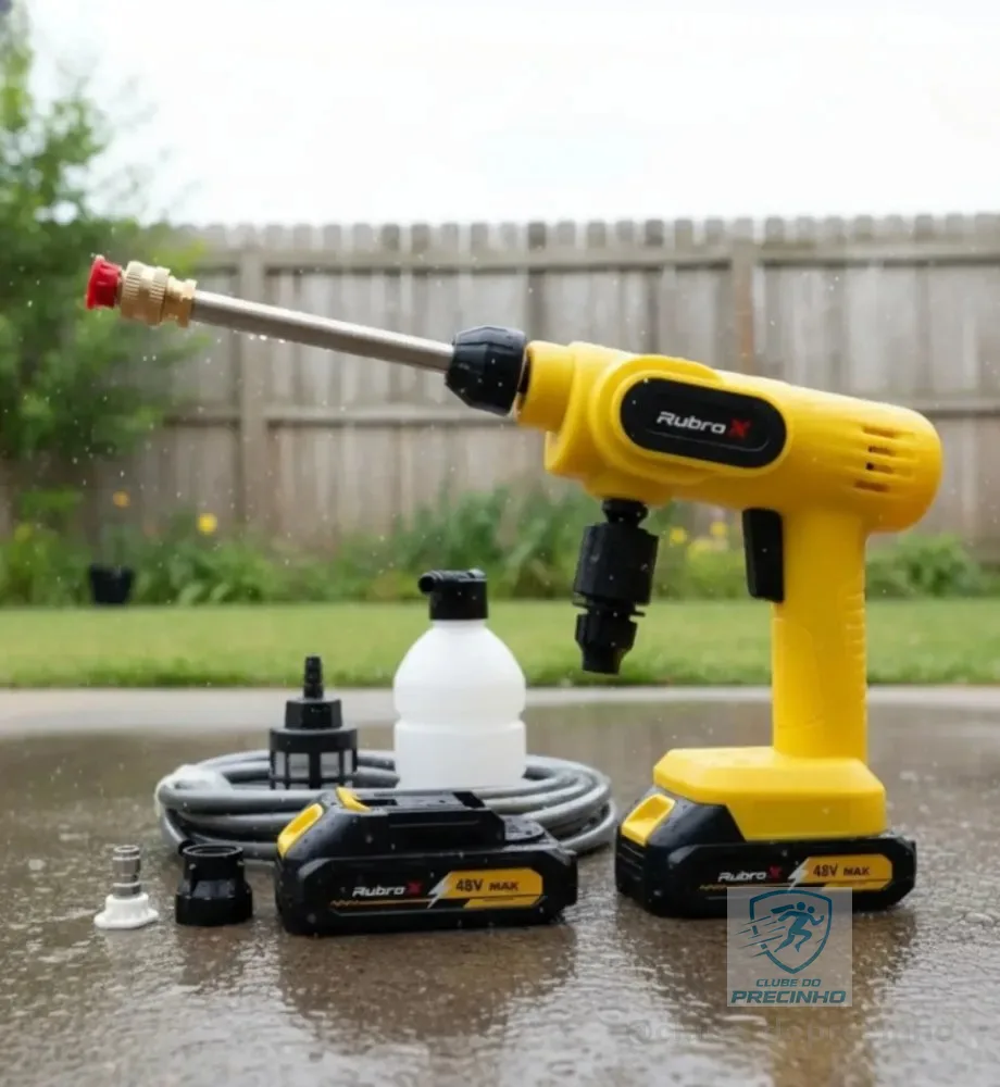 Lavadora De Alta Pressão Portátil Sem Fio 48v Rubro X Kit Amarelo 127/220v 50 60hz
