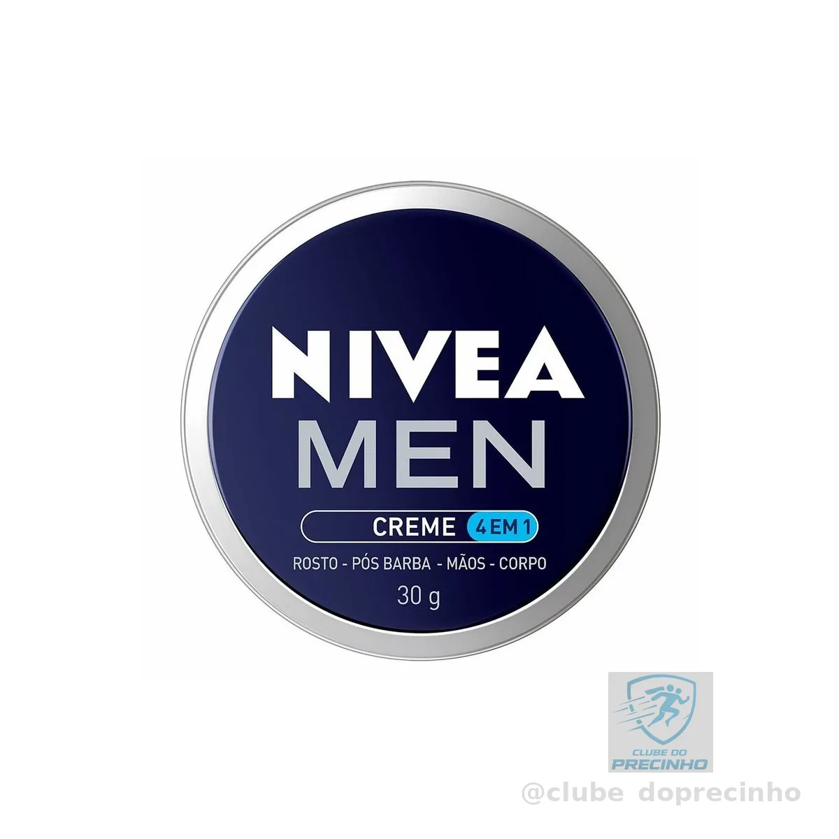 NIVEA MEN Creme 4 em 1 30g, Hidratação Intensa, Evita Ressecamento, Corporal, Facial, Mãos, Pós Barba, Pele Normal e Extrasseca