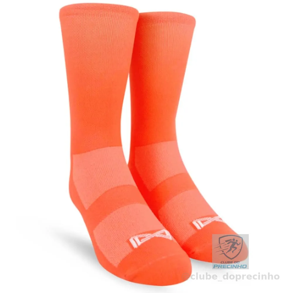 Meia Performance Poliamida Anti-suor Anti-bolha Corrida Bike Ciclismo Pedal Triathlon Treino Academia Unissex Cano Médio