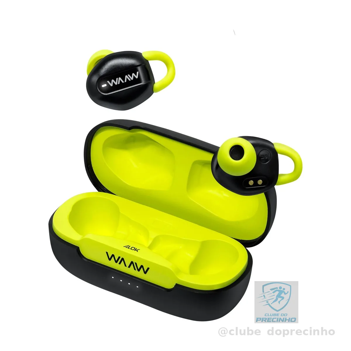 WAAW by ALOK Fone de Ouvido SPORT MOVE 200 Bluetooth, Resistente à Água e Suor, Até 30h de Autonomia