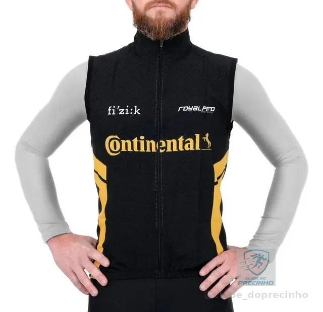 Colete De Ciclismo Corta Vento Marcio May Continental Preto