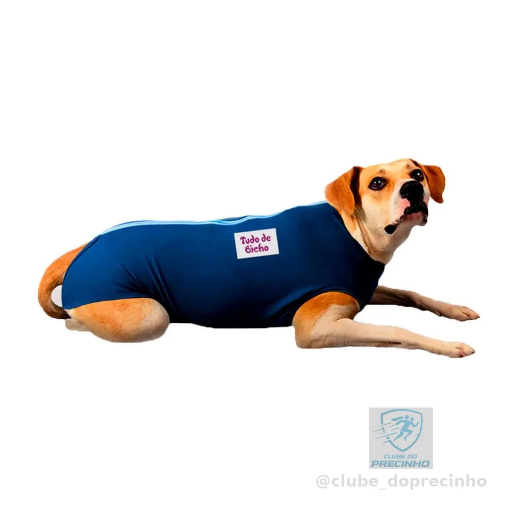 Roupa Pós Cirúrgica Tudo De Bicho Zíper Azul - Tam. 12