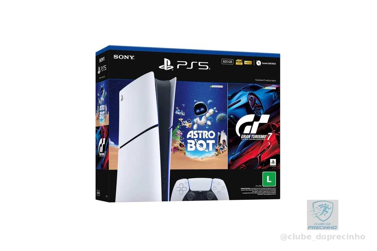 PlayStation®5 Slim Digital 825GB – Pacote ASTRO BOT e Gran Turismo 7