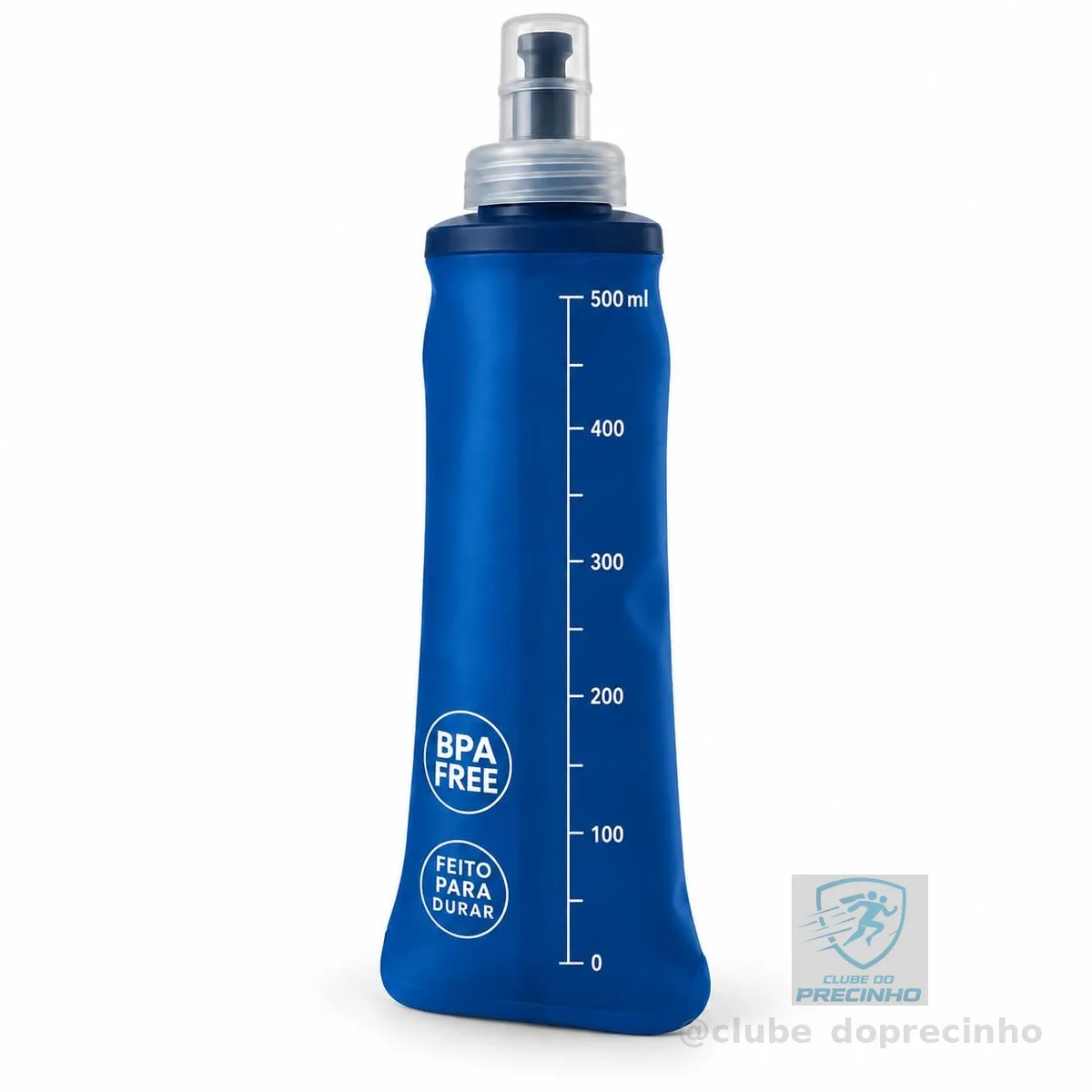 Garrafa Dobrável Soft Flask Silicone Flexível BPA Free Corrida Bike 500ML (Azul)